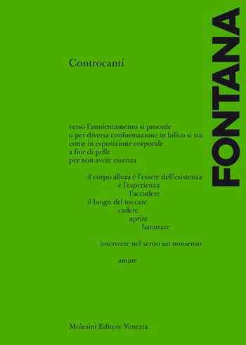 Controcanti. Testi per musica - Giovanni Fontana - Libro Molesini Editore Venezia 2024 | Libraccio.it