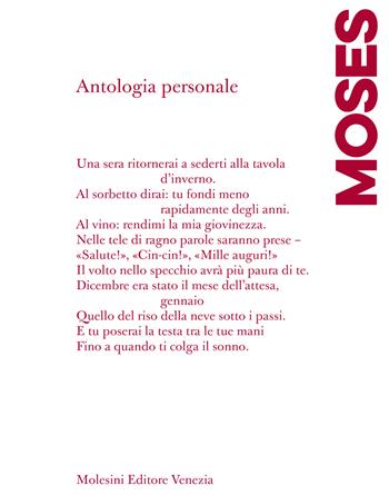 Antologia personale. Ediz. italiana e francese - Emmanuel Moses - Libro Molesini Editore Venezia 2024, Poesia | Libraccio.it