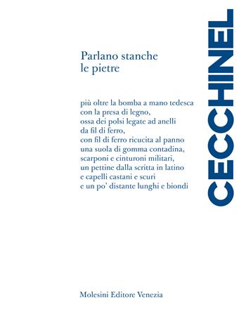 Parlano stanche le pietre. Perché ancora. Le voci di Bardiaga - Luciano Cecchinel - Libro Molesini Editore Venezia 2026 | Libraccio.it