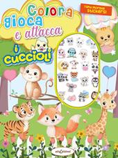Colora gioca attacca i cuccioli. Activity book con puffy stickers. Ediz. illustrata