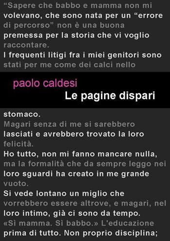 Le pagine dispari - Paolo Caldesi - Libro Project 2026 | Libraccio.it
