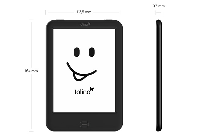 speciali ereader tolino shine2 shine misure mobile