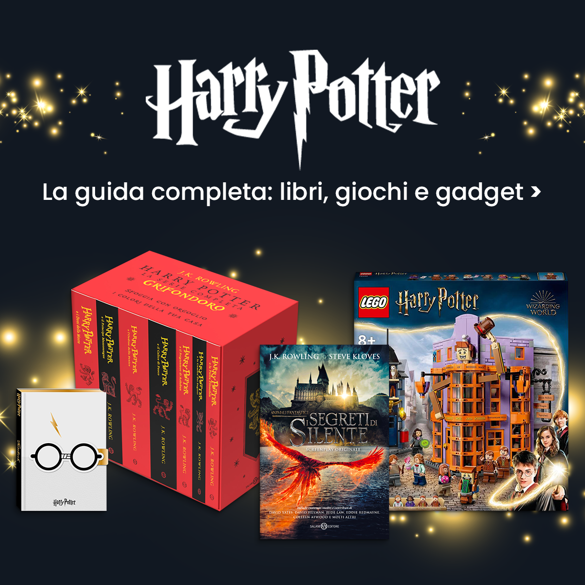  La Saga di Harry Potter, libri, giochi e gadget